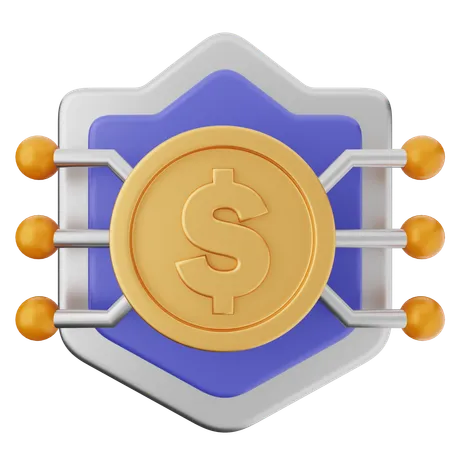 Proteção de escudo de pagamento  3D Icon