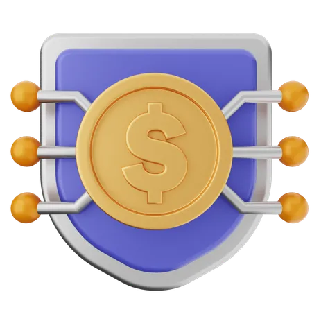 Proteção de escudo de pagamento  3D Icon