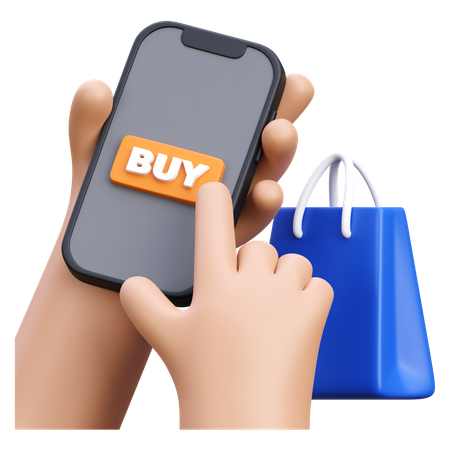 Pagamento manual de compras online  3D Icon