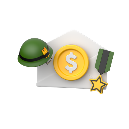 Pagamento militar  3D Icon