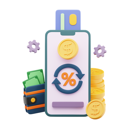 Pagamento móvel  3D Icon