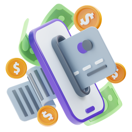 Pagamento móvel  3D Icon
