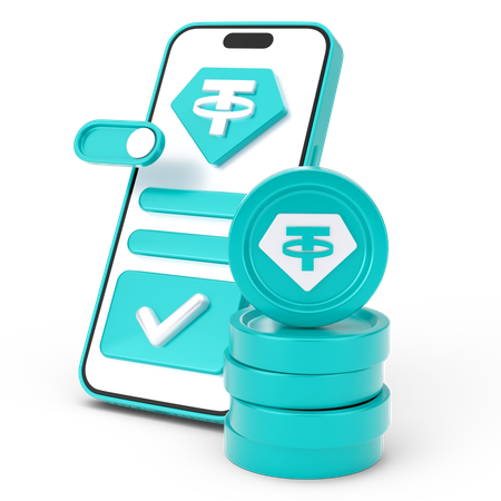Pagamento móvel  3D Icon