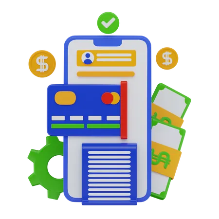 Pagamento móvel  3D Illustration