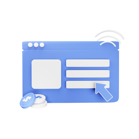 Pagamento online  3D Icon