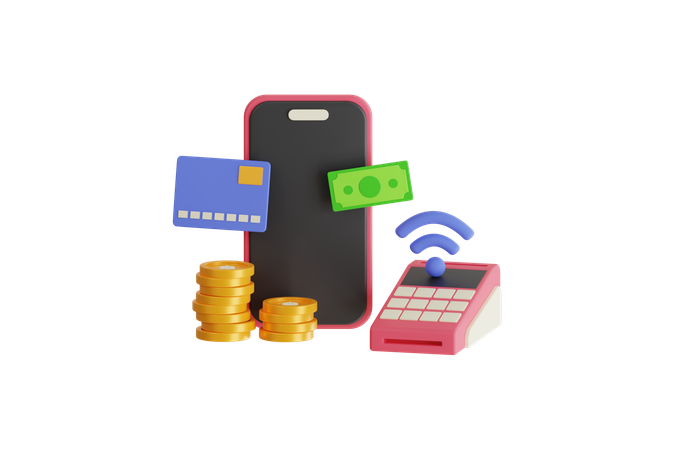 Pagamento sem contato  3D Icon