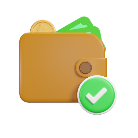 Pagamento verificado  3D Icon