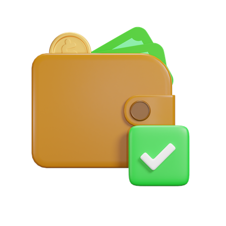 Pagamento verificado  3D Icon