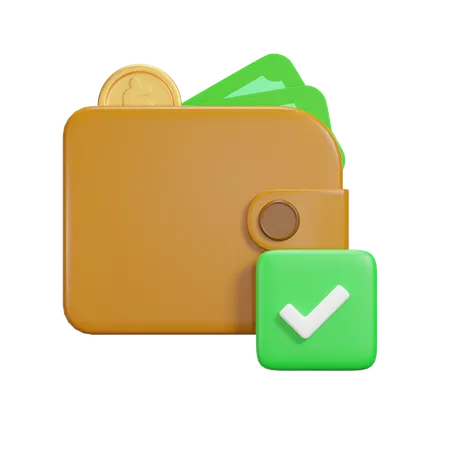 Pagamento verificado  3D Icon