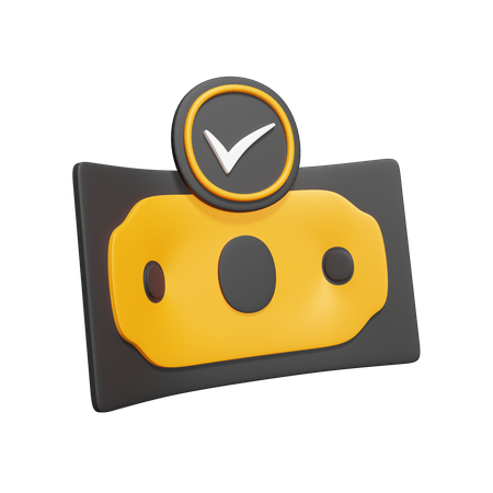 Pagamento verificado  3D Icon