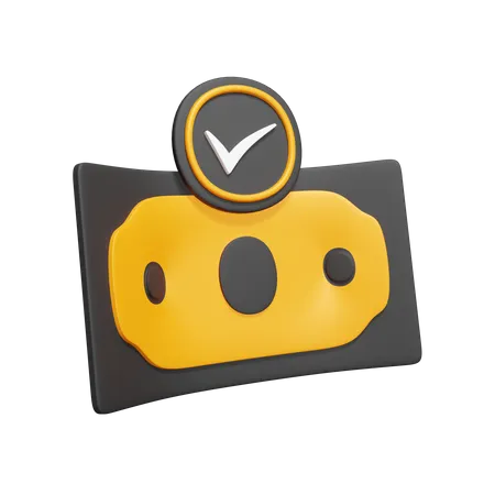 Pagamento verificado  3D Icon