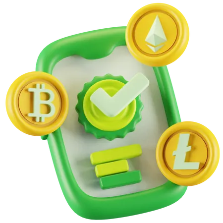 Pagamentos de criptomoeda  3D Icon