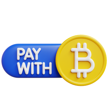 Pagar con bitcoins  3D Icon