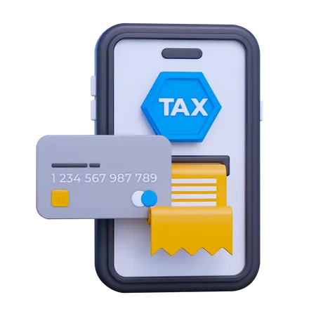 Pagar impuestos en línea  3D Icon