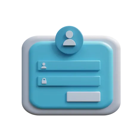 Page de connexion utilisateur  3D Icon