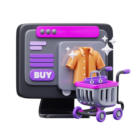 Page de destination du commerce électronique  3D Icon