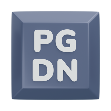 Page Down Keyboard Key  3D Icon