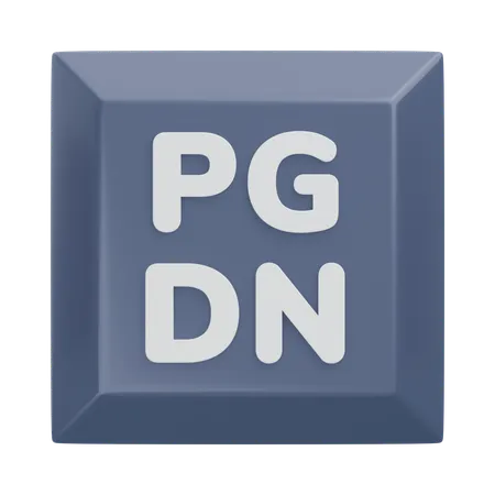 Page Down Keyboard Key  3D Icon