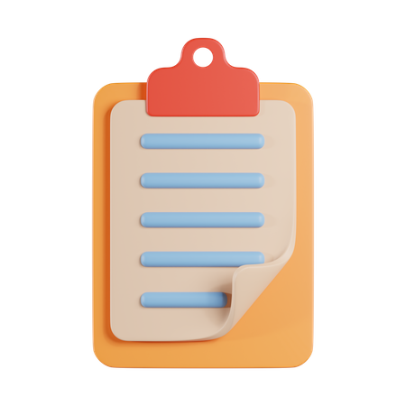Page du Presse-papiers  3D Icon