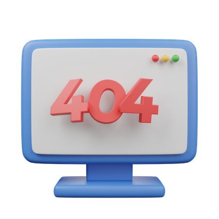 Erreur page 404 à l'écran  3D Icon