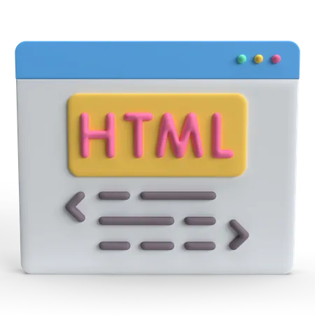 Page HTML  3D Icon