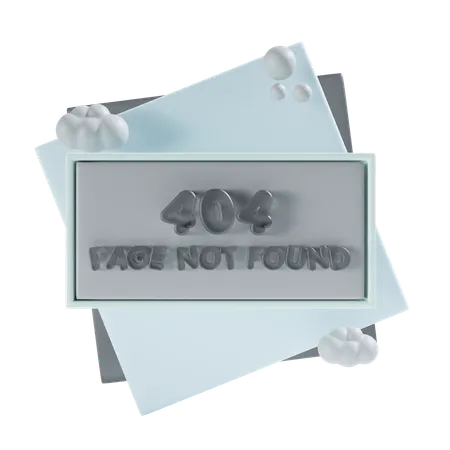 Page Not Found With Square Background 3 D Icon 3D Icon