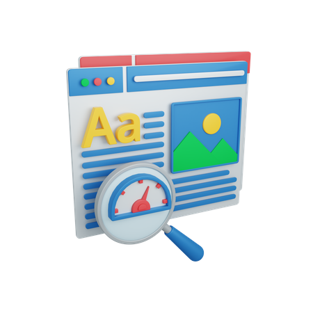 Page Optimization  3D Icon