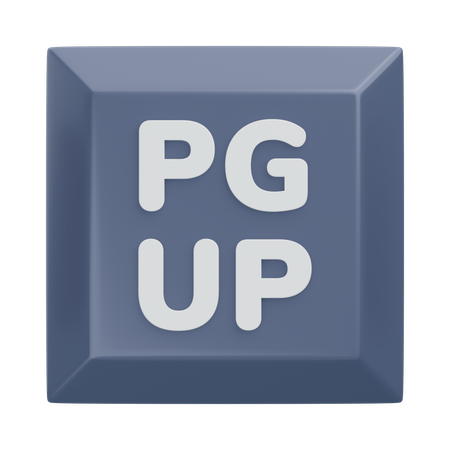 Page Up Keyboard Key  3D Icon