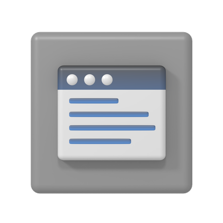 Page web  3D Icon