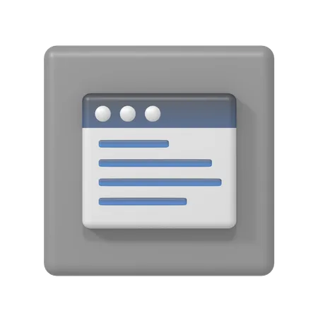 Page web  3D Icon