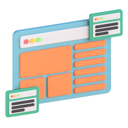 Page web  3D Icon