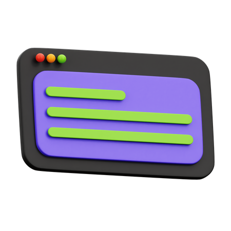 Page web  3D Icon