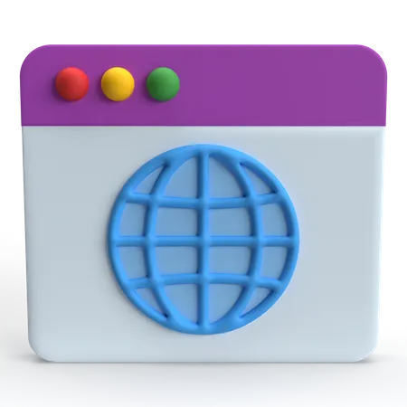 Page web  3D Icon