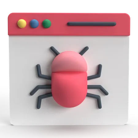 Bug de page Web  3D Icon