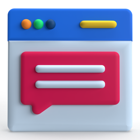 Discussion sur une page Web  3D Icon