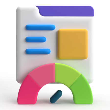 Compteur de vitesse de page Web  3D Icon