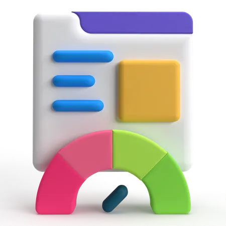 Compteur de vitesse de page Web  3D Icon