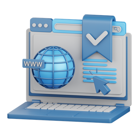 Page Web de favoris  3D Icon