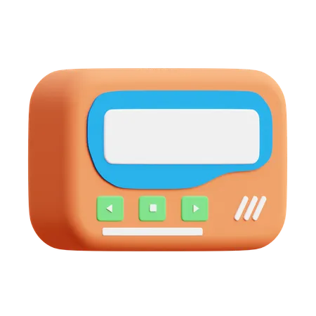 Pager  3D Icon