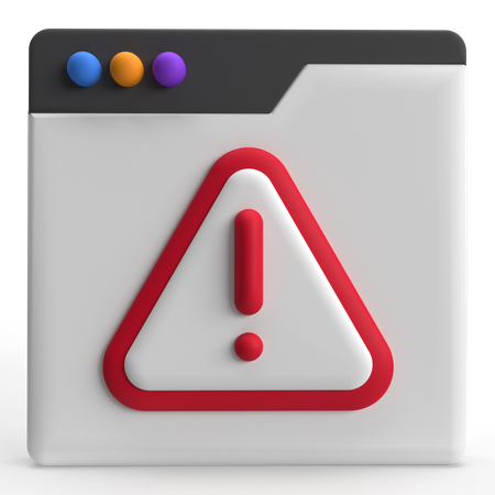 Alerta de página da web  3D Icon