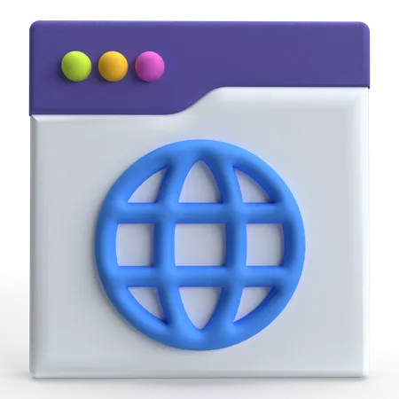 Página da web internet  3D Icon