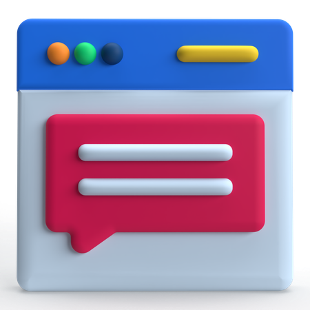 Chat de página web  3D Icon