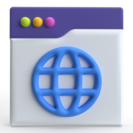 Pagina web internet  3D Icon