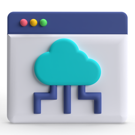 Página web en la nube  3D Icon