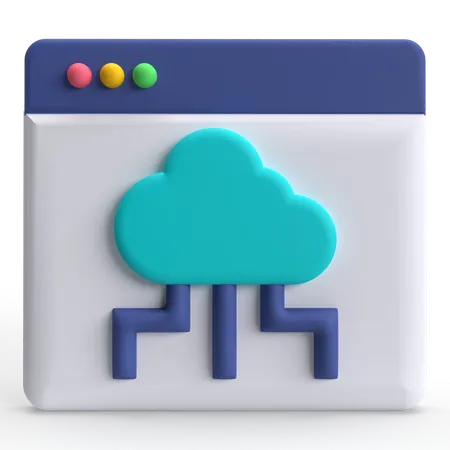 Página web en la nube  3D Icon