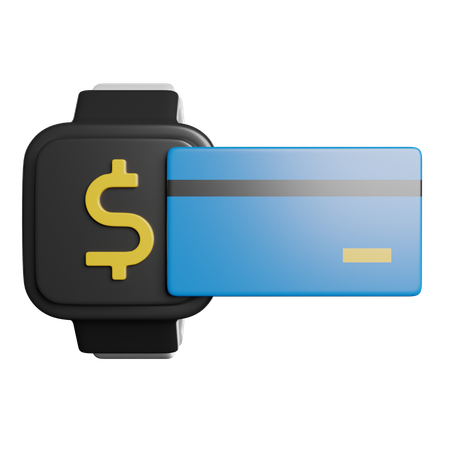 Pago mediante Smartwatch  3D Icon