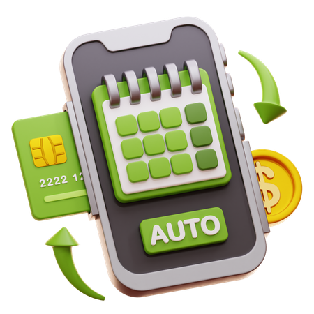 Pago automático  3D Icon