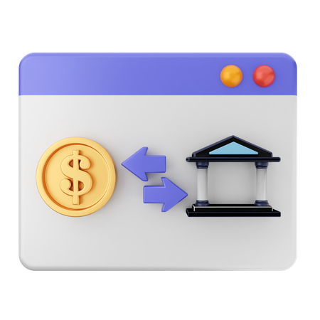 Pago bancario  3D Icon