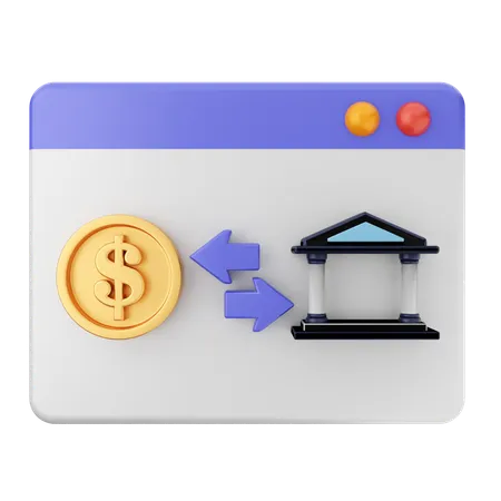 Pago bancario  3D Icon