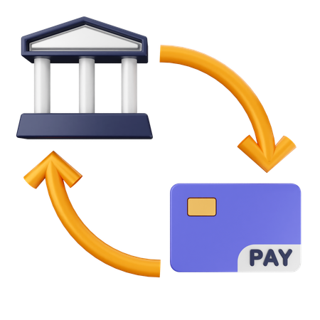 Pago bancario  3D Icon